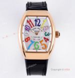 Replia Franck Muller Vanguard Rose Gold V32 Women Watch With Colorful Numbers